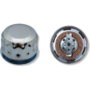 Hydraulic Oil and Fuel Filler Metal Vent Breather Cap for Reservoir Tank (Cap Only, Bayonet Lock, 304 (18/10) Grade Stainless Steel, Cork Gasketed)
