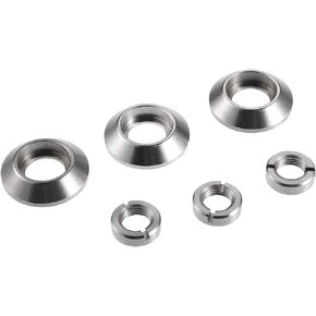 Hihaha Dashboard Switch Bezel Nut Set for Jeep CJ5 1968-1983 / Front/Durable Metal / 1 Set Silver Tone