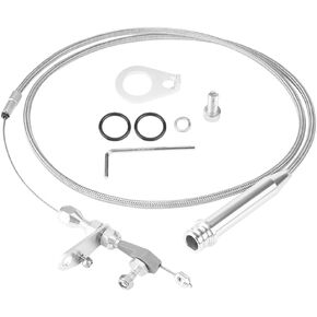 Kickdown Cable 700R4 Kickdown Cable Braided Kickdown Cable Adjustable Transmission Detent Kickdown Wiring Universal Transmission Kick Down Cable for All Car