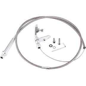 Kick Down Cable, Stainless Steel Braided Transmission Kick Down Cable Detent Kickdown For TH350