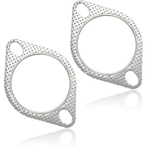 2PCS Car Exhaust Gasket,1.5" 2-Bolt Exhaust Flange Gasket Car Accessories,Professional Exhaust Manifold Gasket Made of High Temp Gasket Material (1.5 inch)