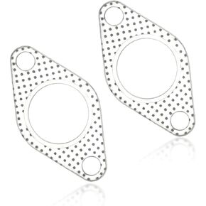 2PCS Car Exhaust Gasket,1.5" 2-Bolt Exhaust Flange Gasket Car Accessories,Professional Exhaust Manifold Gasket Made of High Temp Gasket Material (1.5 inch)