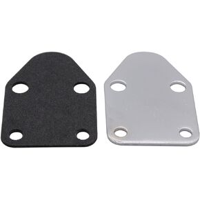 SBC Chrome Fuel Pump Block Off Plate With Gasket 283 327 350 383 400 SB Chevy