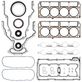 LS Gasket Set Kit & LS9 Head Gaskets Compatible with GM Chevy Silverado GMC Sierra 1500 2500 GEN 3 Engine LS1 LS6 LQ4 LQ9 4.8L 5.3L 5.7L 6.0L 1999-2010 Replace# 12558178 12551933 12611384