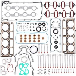 LIMICAR Cylinder Head Gasket Set Head Bolts ES72173 (1st Generation) Compatible w/ 2002 2003 2004 2005 2006 2007 2008 2009 2010 2011 Chevrolet Silverado Tahoe GMC Yukon Envoy Buick Cadillac 4.8L 5.3L