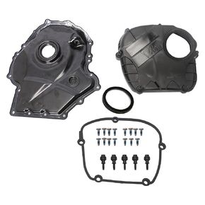 Engine Upper Timing Chain Cover with Gasket for VW Beetle Jetta Passat Tiguan Sharan Scoricco Golf GTI EOS CC, for Audi A3 A4 A5 A6 TT Q5 1.8T 2.0T 2007-2017 OE#06H103269C, 06H 103 269 L, 06H103269H