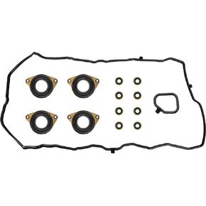 Engine Valve Cover Gasket Set for Honda Accord 2.4L K24, EX, EX-L, LX, LX-S, Coupe, Sedan, Sport Sedan, 2-Door, 4-Door, 2013, 2014, 2015, 2016, 2017, Replace 12030-5A2-A01