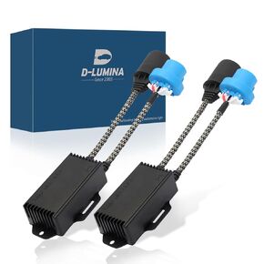 D-Lumina 9005/9006/H10/HB4 LED Canbus Decoder Anti Flicker Harness، مقاوم فك التشفير خالي من الأخطاء، مكثف إلغاء تحذير الكمبيوتر، حزمة من 2