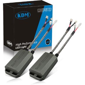 KDM H1 H3 LED Light Decoder Canbus,Anti Flickering Error Free Load Resistor, LED Warning Canceller Resistor Adapter,2Pack