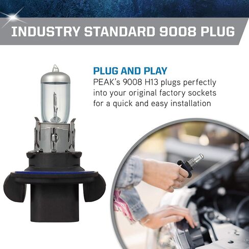 PEAK Power Vision Auto High Performance 9008/H13 65/55W المصابيح الأمامية (عبوتان) in Saudi Arabia