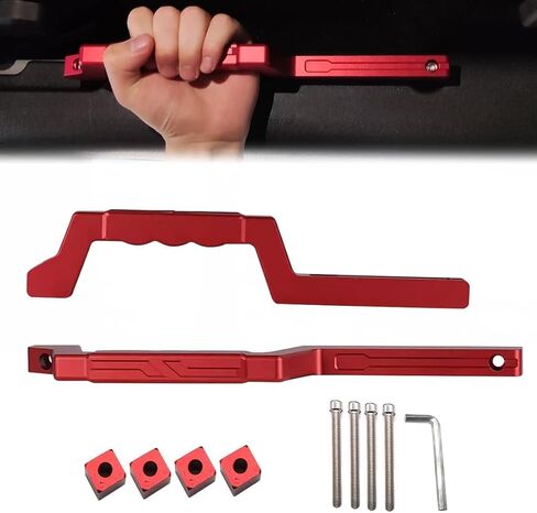 2 pcs Rear Roll Bar Grab Handles Compatible with 2023 2024 New Ford Bronco 2021 2022 4 Door, Aluminum Alloy Grip Handles Bronco Interior Accessories(Black) in Kuwait