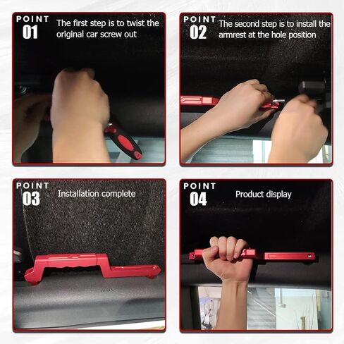 2 pcs Rear Roll Bar Grab Handles Compatible with 2023 2024 New Ford Bronco 2021 2022 4 Door, Aluminum Alloy Grip Handles Bronco Interior Accessories(Black) in Kuwait