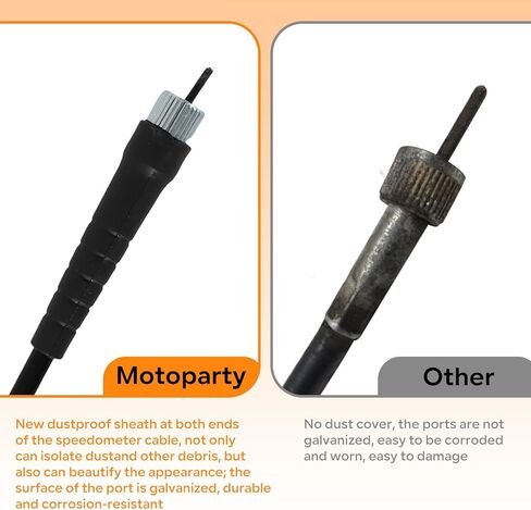 كابل عداد السرعة MOTOPARTY 39 بوصة يستبدل Kawasaki بغطاء غبار in Kuwait