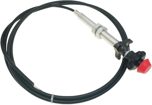 YCTMALL كابلات التحكم في الباب الخلفي للشاحنة بطول عالمي مناسب 55204 مع مقبض أسود 2 بوصة 10 قدم. in Kuwait