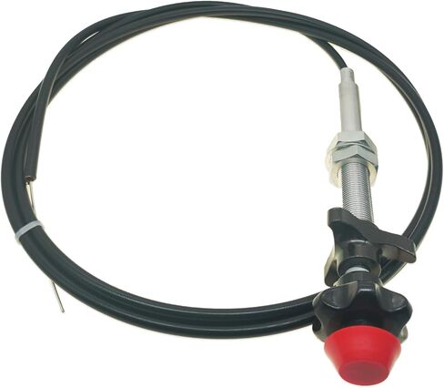 YCTMALL كابلات التحكم في الباب الخلفي للشاحنة بطول عالمي مناسب 55204 مع مقبض أسود 2 بوصة 10 قدم. in Kuwait