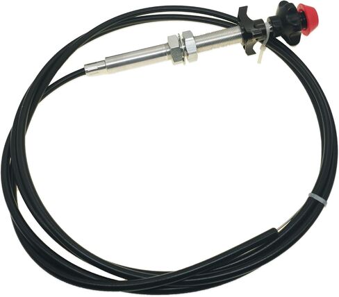 YCTMALL كابلات التحكم في الباب الخلفي للشاحنة بطول عالمي مناسب 55204 مع مقبض أسود 2 بوصة 10 قدم. in Kuwait