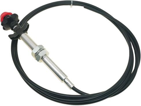 YCTMALL كابلات التحكم في الباب الخلفي للشاحنة بطول عالمي مناسب 55204 مع مقبض أسود 2 بوصة 10 قدم. in Kuwait