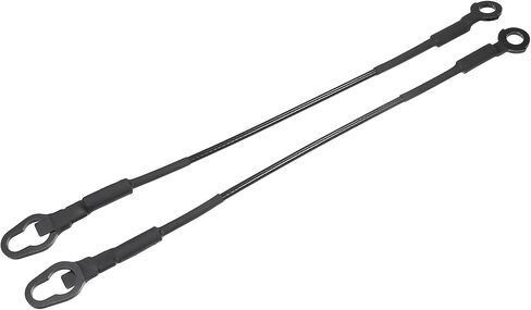 كابلات Motoforti Tailgate، كابلات دعم الباب الخلفي، لسيارة Toyota Tundra 2004-2006، كابلات الباب الخلفي للشاحنة، رفع أشرطة دعم البوابة، رقم 657700C100/65770-0C100، أسود، قطعتان in Kuwait