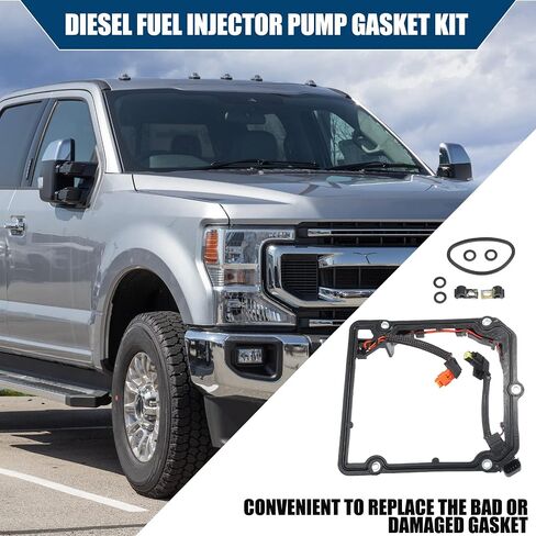 حشية دائرية لمضخة حقن الوقود الداخلية/الديزل من Hihaha لسيارة Ford F250 F350 Super Duty 6.4L للديزل Powerstroke/مع مكونات/متينة/بلاستيك/مجموعة واحدة/أسود in Kuwait