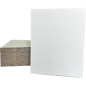 36 Packs 12x12 Inch Cardboard Sheets, Premium White Corrugated Cardboard Backing and Corrugated Inserts Bulk for Shipping, Mailing,T-Shirts, DIY Décor and Crafts