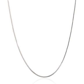 925 Sterling Silver Box Chain Necklace for Women, Design Strong Thin Chain for DIY Jewelry Making