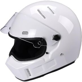 CRG Full-Face Motorcycle Street Bike Fiberglass Helmet DOT Certified Motocross Helmet Extra Large Size Helmet