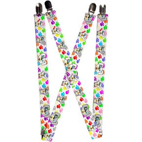 Buckle-Down unisex adults Buckle-down - Puppies Suspenders, Multicolor, One Size US