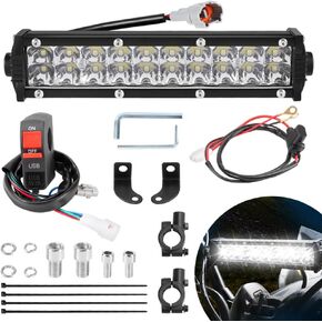 Light Bar Kit USB switch for KLX110 CRF110 TTR110 YZ250F Fits Most 7/8" Handlebars 60W Led Headlight Bar Socket Charger USB
