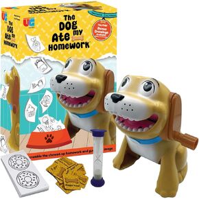 University Games, The Dog Ate My Homework: Easy, Fast-Paced Picture Guessing Game with a Naughty Dog Eating Homework, Ages 5 and Up