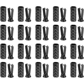 uxcell Pendant Bell Style Shoelace Tips, Metal Shoelace Head, Cylindrical Tips Cords End Metal Replacement for Shoestring