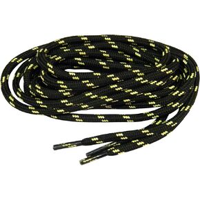 GREATLACES 2 Pair Pack - Black w/Yellow Kevlar proTOUGH(tm) Reinforced Heavy Duty Boot Laces Shoelaces