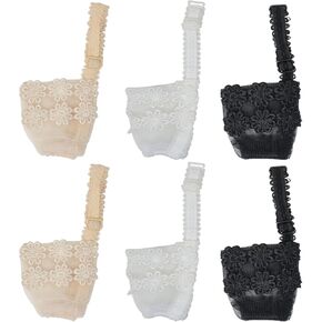 Honbay 3 Pairs of Sunflower Daisy Pattern Womens Elastic Lace High Heels Shoe Straps Bands Lady Detachable Elastic High Heel Anti-Loose Shoelace Heel Straps for High Heels - 3 Colors