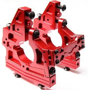 CNC Aluminum Front & Rear Metal Center Diff Differential Bracket Set for 1/5 RC Car Losi DBXL DBXL-E 1.0/2.0 MTXL Upgrade Part (Front+Rear Silver)