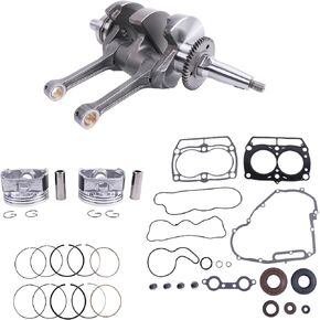 Crankshaft Piston Gasket Engine Rebuild Kit Compatible with Polaris Ranger RZR S 800, RZR 4 800 2011-2014, Sportsman 800 2005-2014 2203068 2205112 1204334 Top Bottom