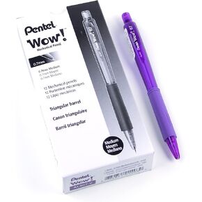 Pentel 0.7mm Wow Mechanical Pencil with Violet Barrel, Box of 12 (AL407V)