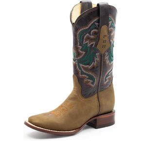 PBR. Women's Cowgirl Boots in Genuine Bovine Leather. Rodeo Western Mild-Calf Boots. Cowboy Style for Women.