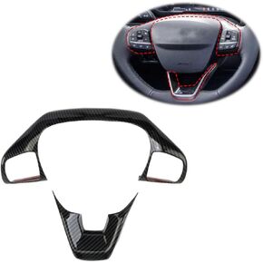 Carbon Fiber Steering Wheel Cover Molding Trims Accessories for Ford Maverick 2022+,for Bronco Sport,for Escape 2020,for Transit 150 250 350