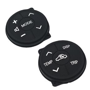 1 Pair Steering Wheel Control Switch Button Compatible with Toyota Prius Compatible with Toyota Prius C 2012-2017 Rubber Black