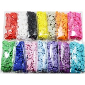 420 Sets 14 Color KAM Snaps Buttons, BetterJonny Size 20 T5 Plastic Fasteners Punch Poppers Closures No Sew Buttons for Cloth Diaper Bibs