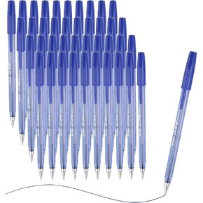 M&G Ballpoint Pen 0.7mm, 40pcs Retractable Fine Point Black Ink Click Ball Point Pen Writing Supplies for Journaling Home Office Classroom, Clear