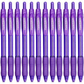 Paper Mate Profile Retractable Ballpoint Pens, Bold Point 1.4mm (12-Pack-Ballpoint, Purple)