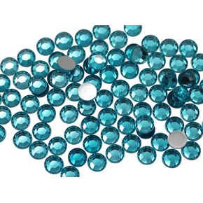 Allstarco 1000PCS 6mm SS30 Jet Black .JT Acrylic Flat Back Rhinestones for Jewelry Making and Face Painting Card Making Embelishments Plastic Gems