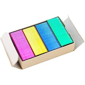 Mini Color Staples, 800Pcs, 4 Colorspink, Yellow, Blue, Green Office Supplies Nice Processing,Office Supplies for Furniture, Crafts