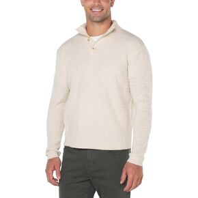Liverpool Men's Button Mock Neck Sweater