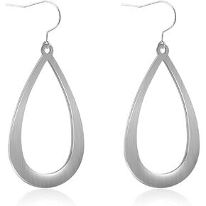 TGNEL Titanium Dangle Earrings Teardrop Earrings for Women Matte Brushed, Lightweight Drop Earrings Dangling for Sensitive Ears in Kuwait