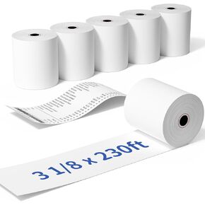 MPRT 3-1/8" x 230' Thermal Paper, BPA Free Receipt Paper, 10 Rolls Thermal Receipt Paper for POS Cash Registers