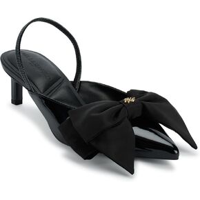 KARL LAGERFELD Women's Sharla Bow Everyday Mule Heeled Sandal