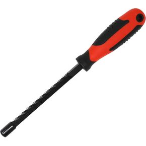 CTA Tools 9375 Brake Caliper File, 4-Sided - Removes Dust, Rust, Dirt, 9mm Width per Side, Coarse Grooves, Fine Teeth, Ergonomic Handle, Triangle File