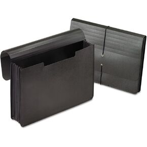 Pendaflex Poly Expanding Portfolio With Cord, 5-1/4"/1000-Sheet Capacity, Legal, Black (82014EE)