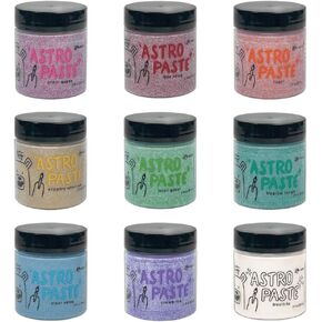 Simon Hurley - Ranger Ink Astro Paste, Set of 9 Glitter Pastes, Prom Queen, Blushing, Roar, Slippery When Wet, Gator Gator, Tropical Tango, Clear Skies, Crown Me, Frosting - July 2024 Release